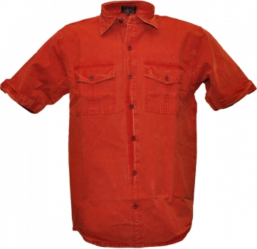 Canvas Shirt kurzärmlig in Orange