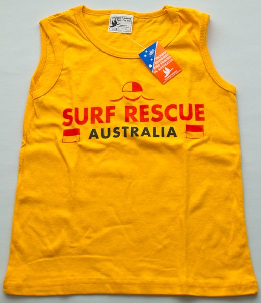 Kids Surf Rescue T-Shirt Tanktop Gelb für Kinder